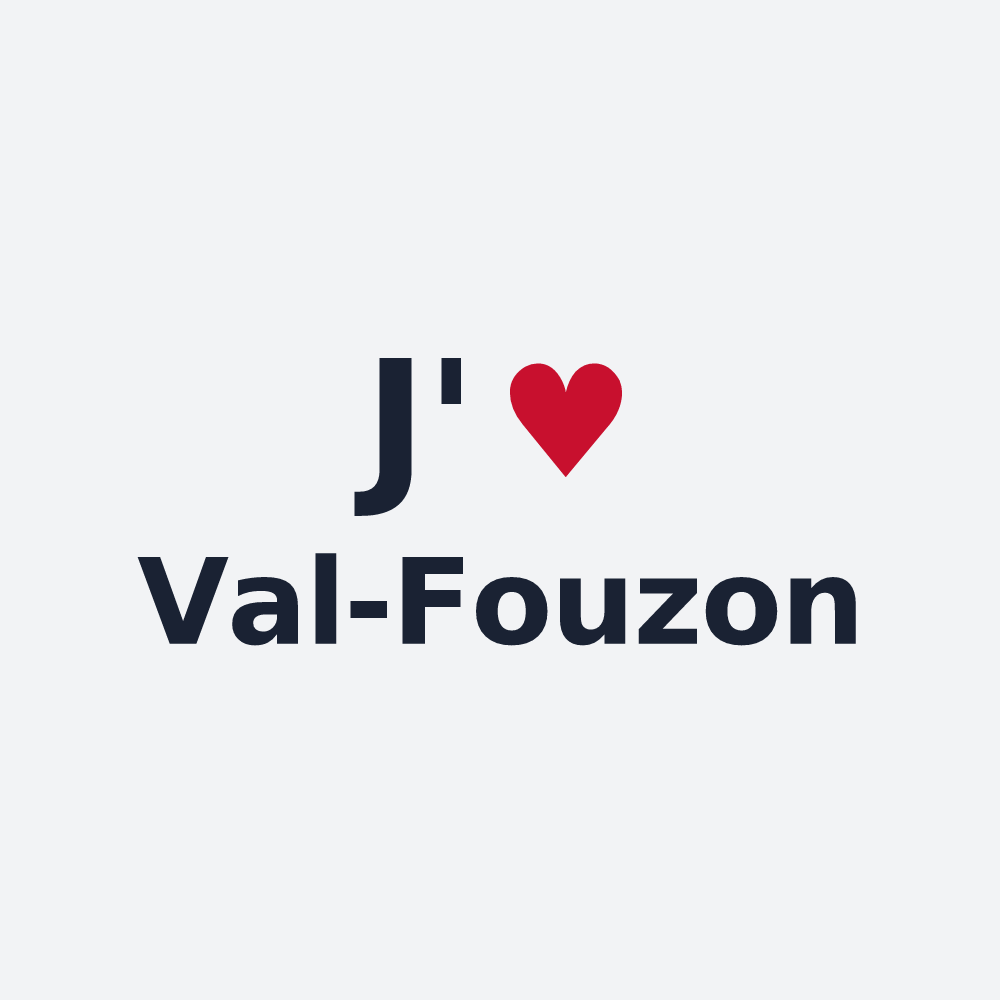 Poster personnalisé Val-Fouzon — design J'aime Val-Fouzon