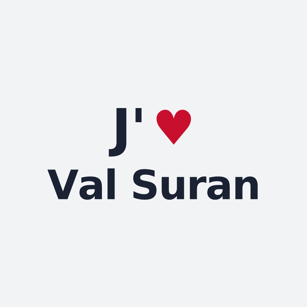 Poster personnalisé Val Suran — design « J'aime Val Suran » imprimé sur le poster