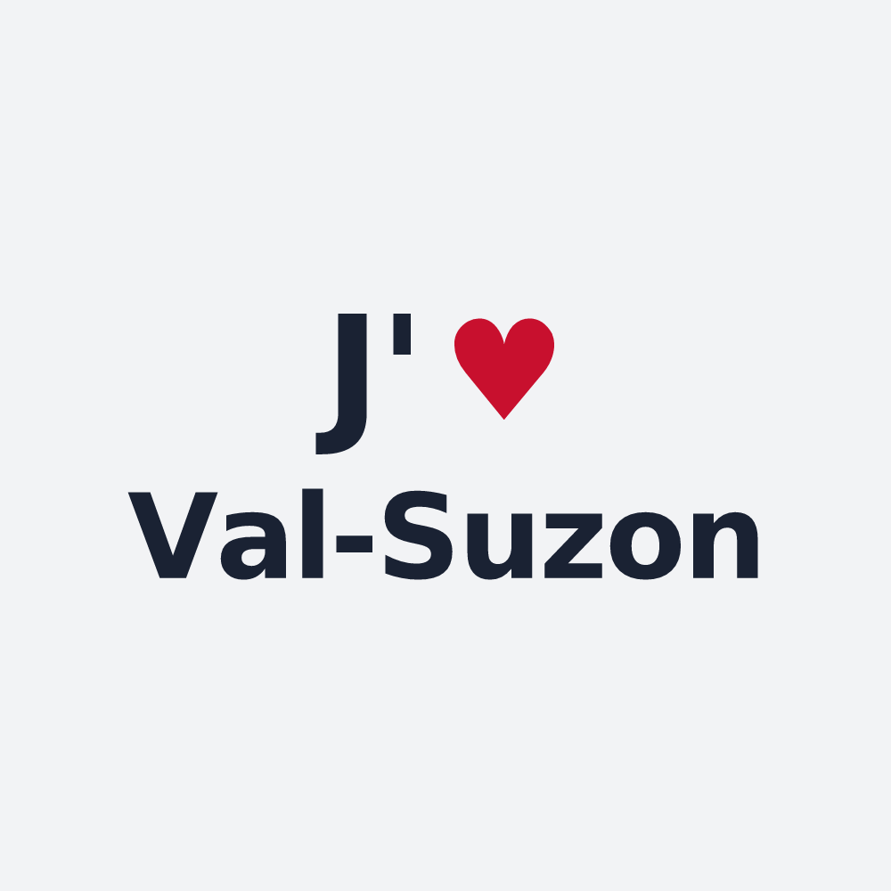 Poster personnalisé Val-Suzon — design J'aime Val-Suzon