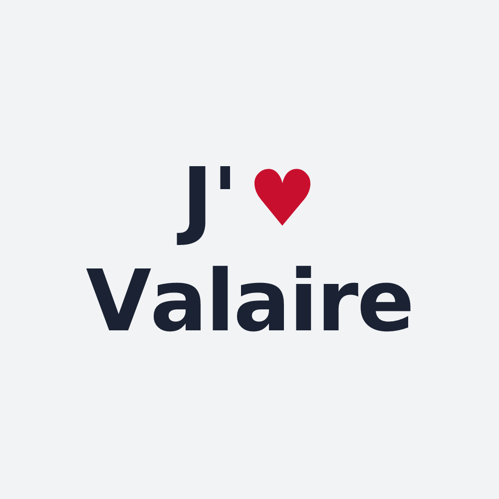 Poster personnalisé Valaire — design J'aime Valaire