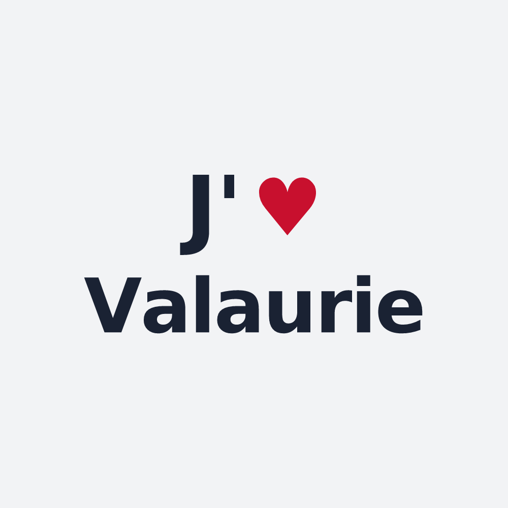 Poster personnalisé Valaurie — design J'aime Valaurie