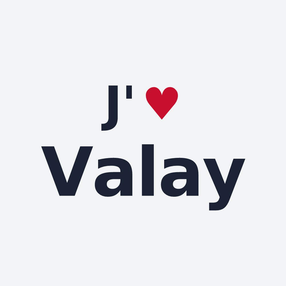 Poster personnalisé Valay — design J'aime Valay