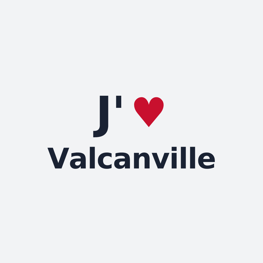 Poster personnalisé Valcanville — design J'aime Valcanville