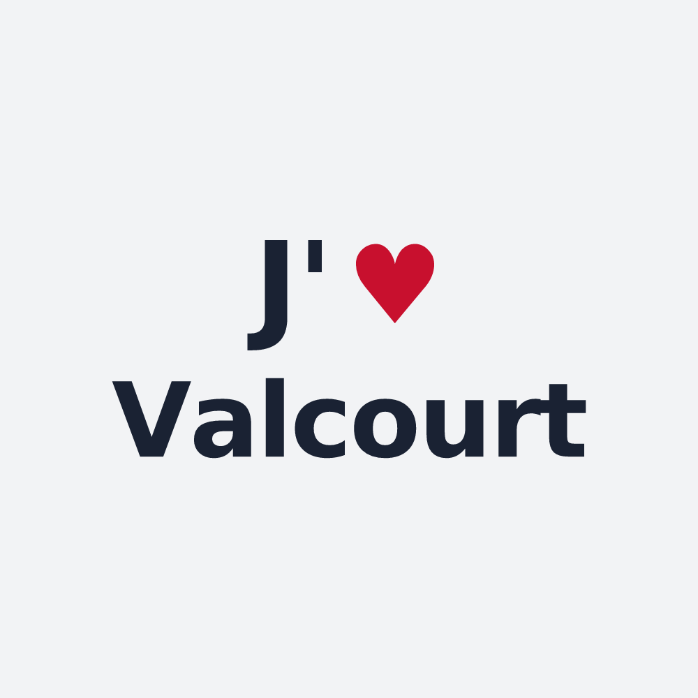 Poster personnalisé Valcourt — design J'aime Valcourt