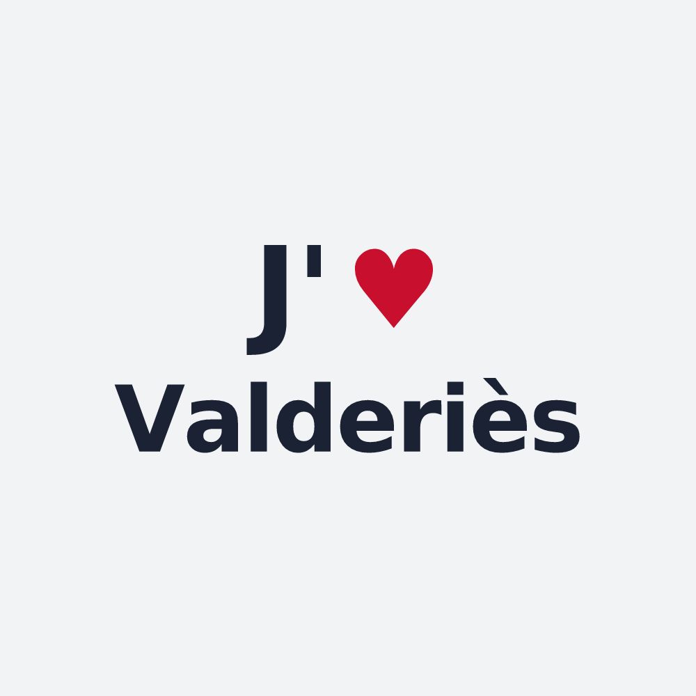 Poster personnalisé Valderiès — design J'aime Valderiès