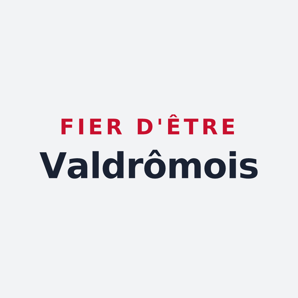 Poster « Fier d'être Valdrômois » — design pour Valdrôme