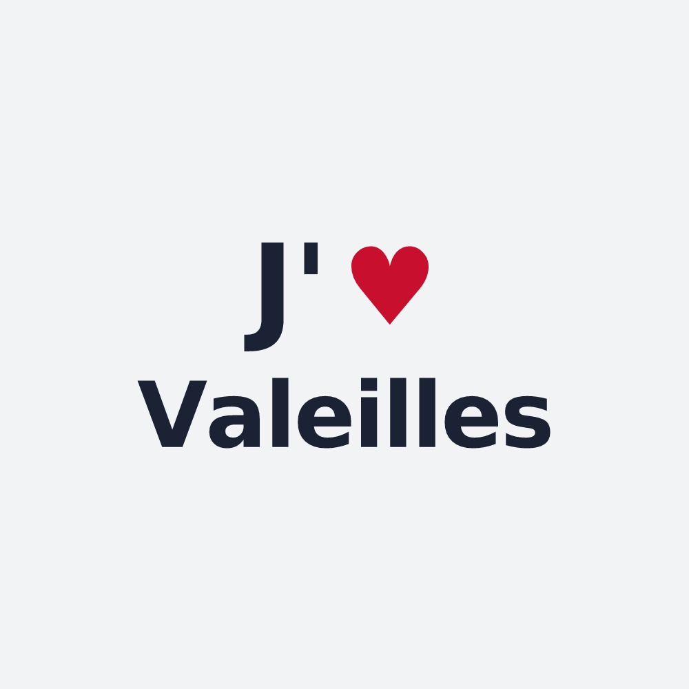 Poster personnalisé Valeilles — design J'aime Valeilles