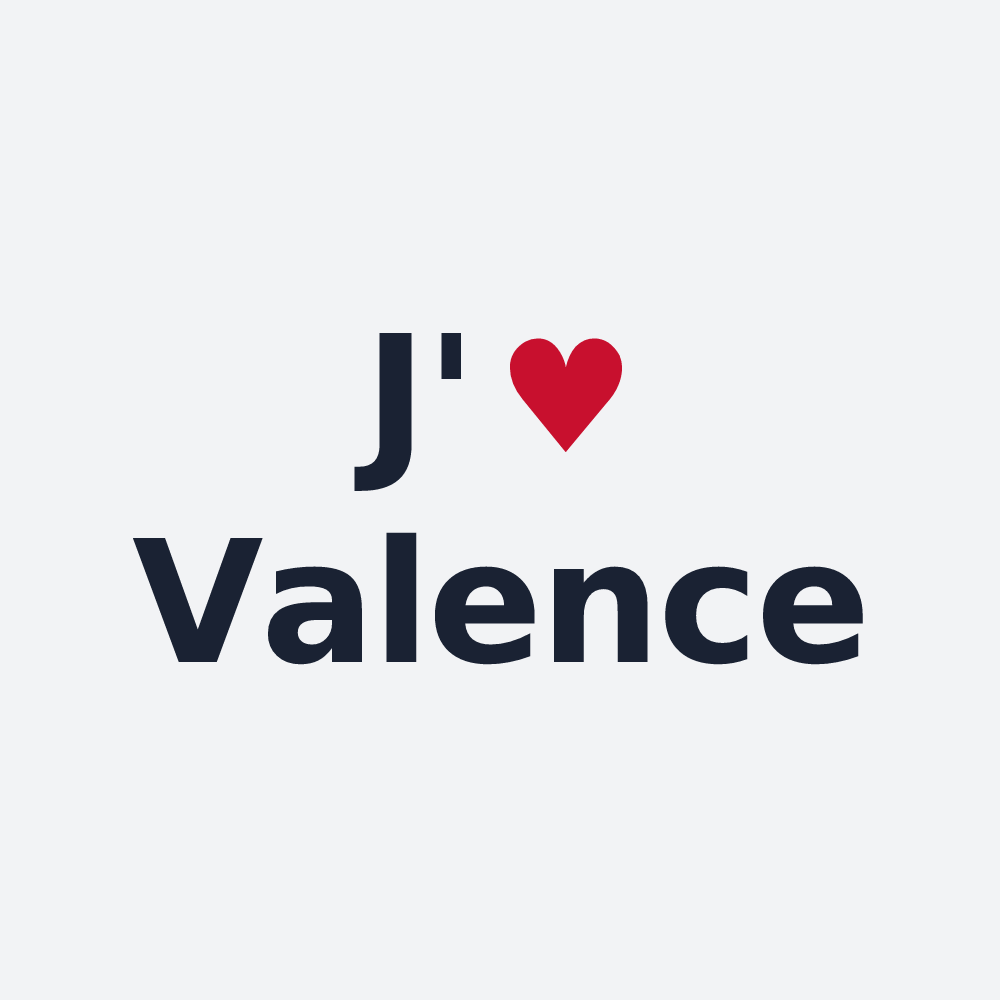 Poster personnalisé Valence — design J'aime Valence