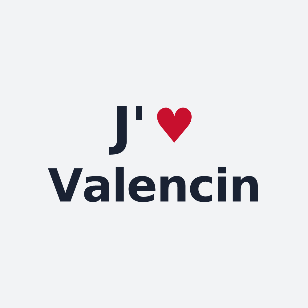 Poster personnalisé Valencin — design J'aime Valencin