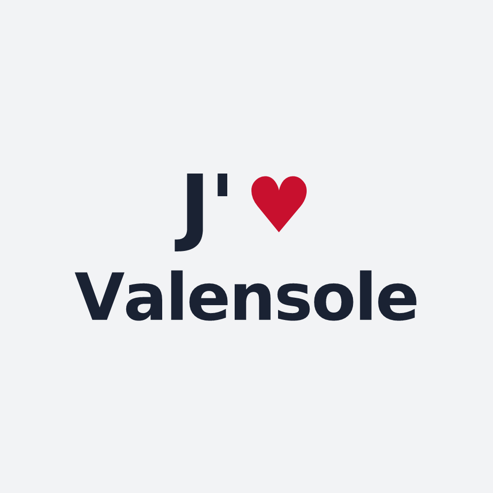 Poster personnalisé Valensole — design « J'aime Valensole » imprimé sur le poster