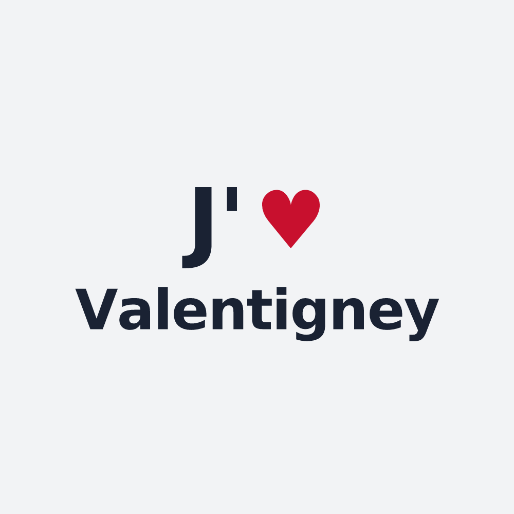 Poster personnalisé Valentigney — design J'aime Valentigney