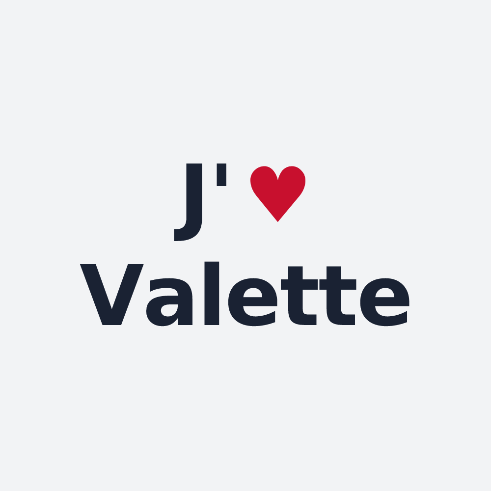 Poster personnalisé Valette — design J'aime Valette