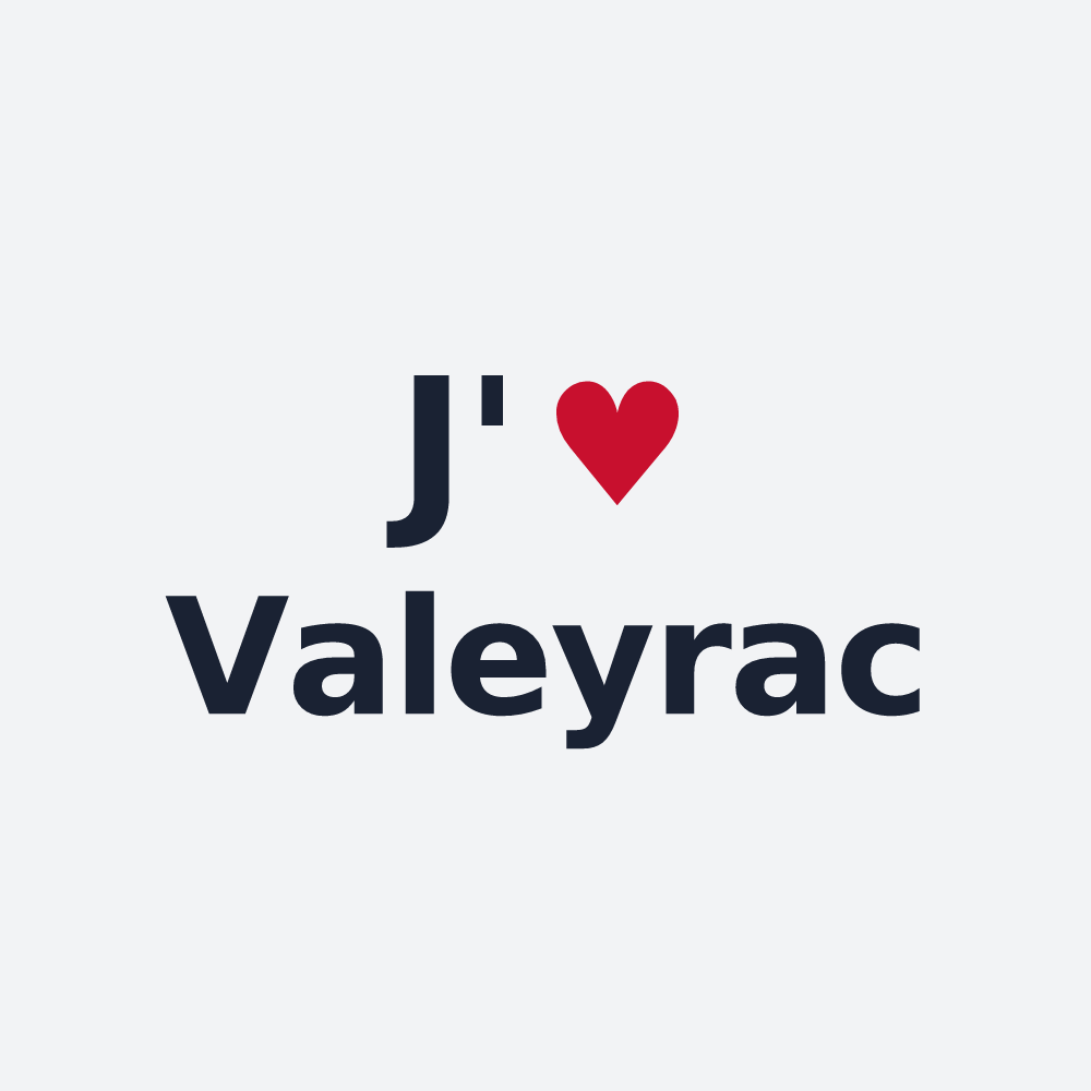 Poster personnalisé Valeyrac — design « J'aime Valeyrac » imprimé sur le poster