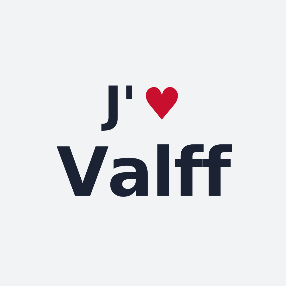 Poster personnalisé Valff — design J'aime Valff