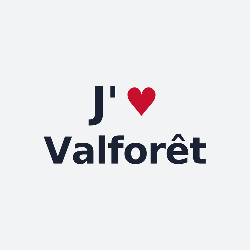 Poster personnalisé Valforêt — design J'aime Valforêt