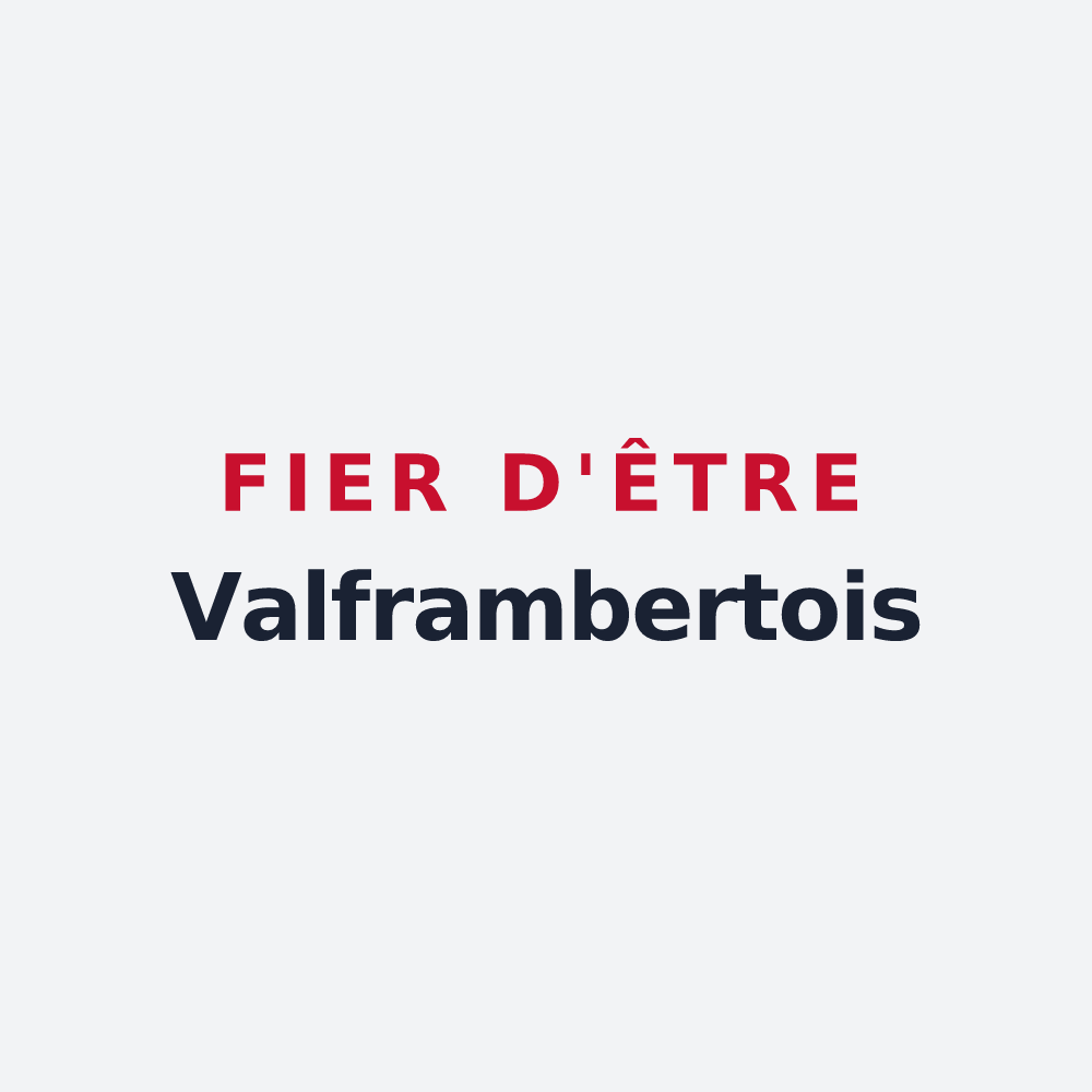 Poster « Fier d'être Valframbertois » — design pour Valframbert