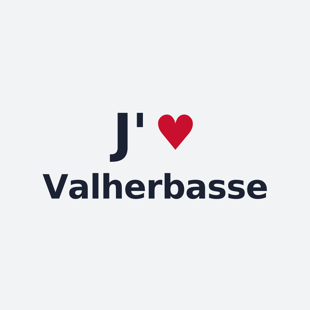 Poster personnalisé Valherbasse — design J'aime Valherbasse