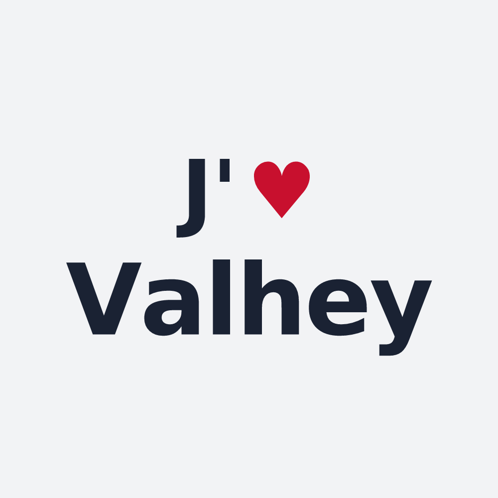 Poster personnalisé Valhey — design J'aime Valhey