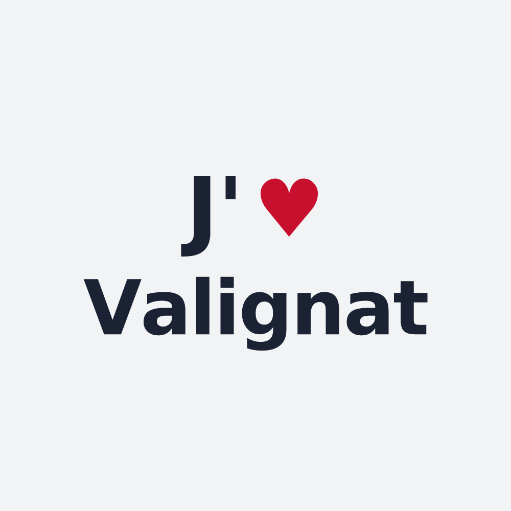 Poster personnalisé Valignat — design J'aime Valignat