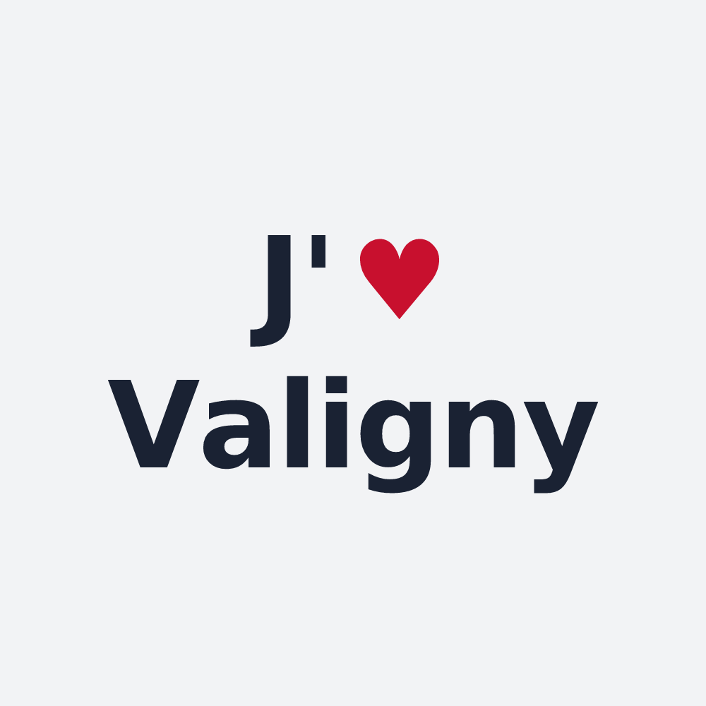 Poster personnalisé Valigny — design J'aime Valigny