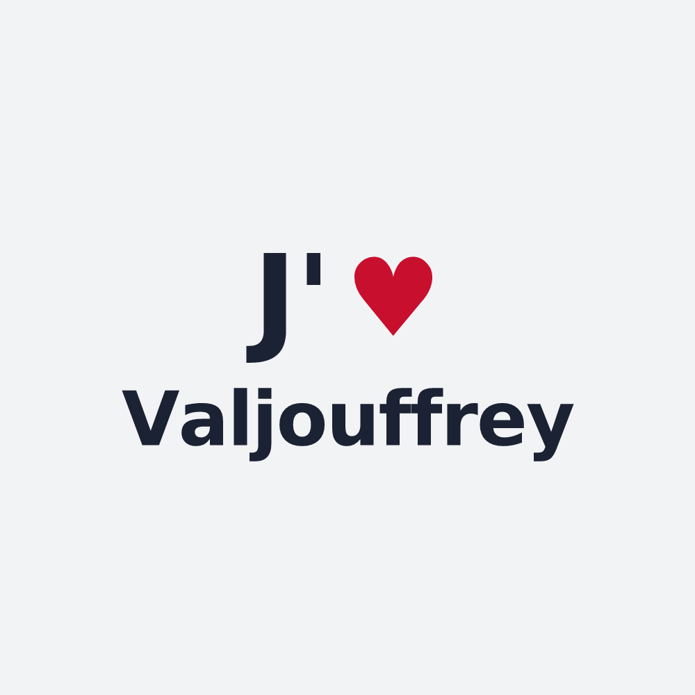 Poster personnalisé Valjouffrey — design J'aime Valjouffrey