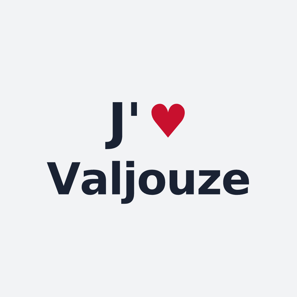 Poster personnalisé Valjouze — design J'aime Valjouze