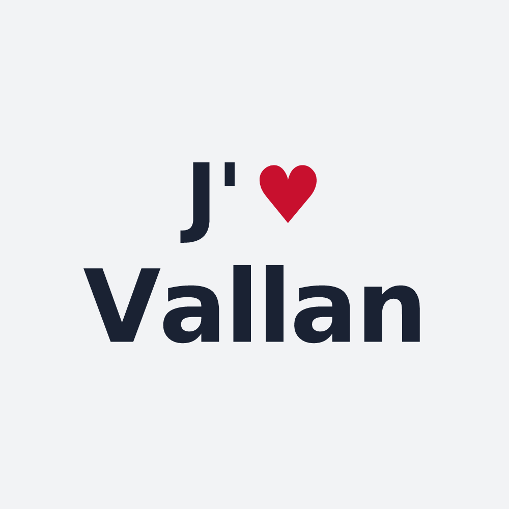 Poster personnalisé Vallan — design J'aime Vallan