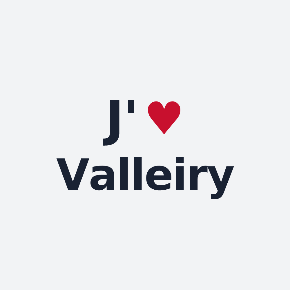 Poster personnalisé Valleiry — design J'aime Valleiry