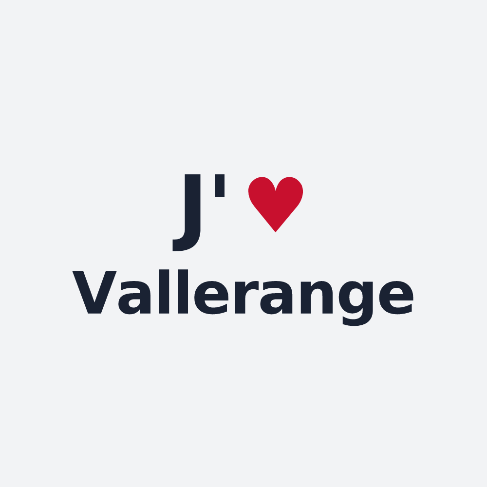 Poster personnalisé Vallerange — design J'aime Vallerange