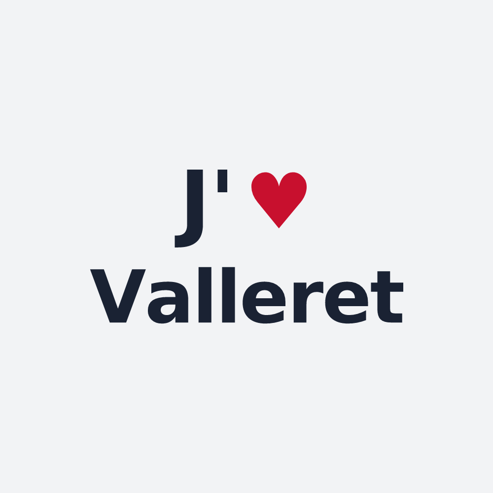 Poster personnalisé Valleret — design J'aime Valleret