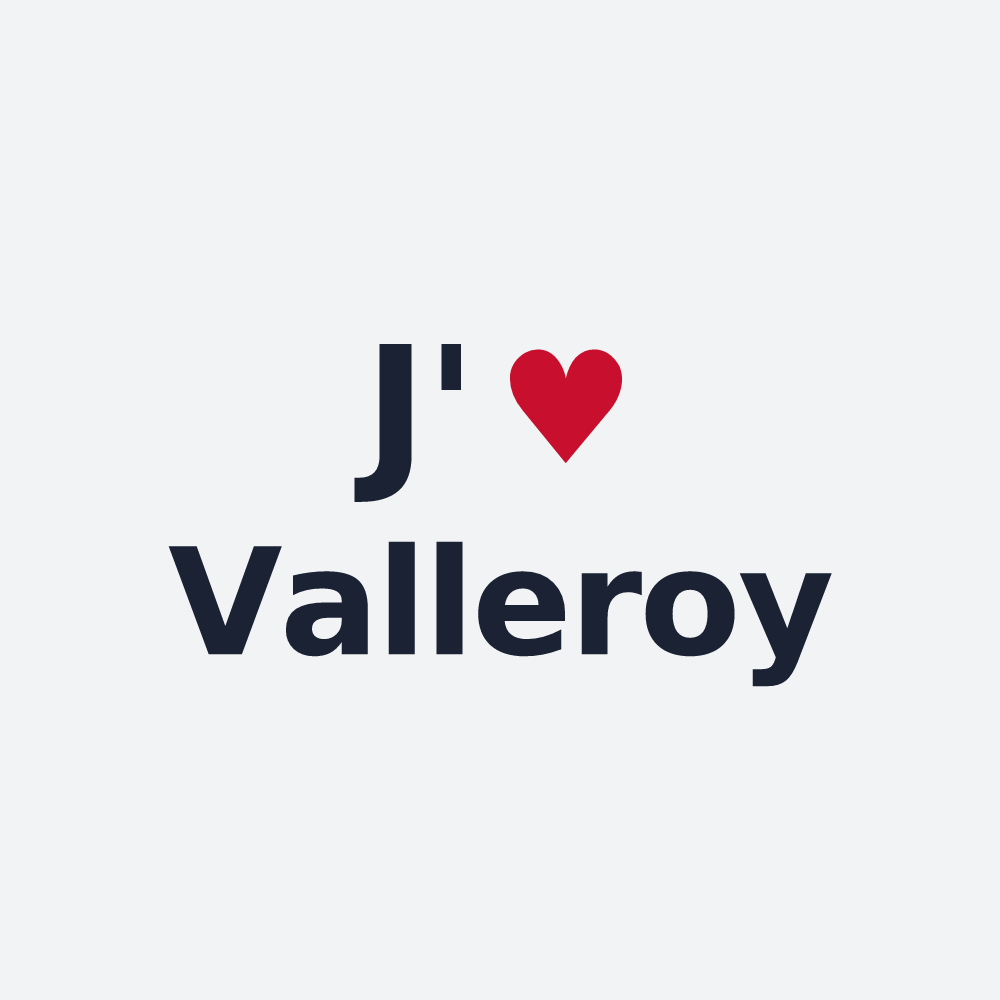 Poster personnalisé Valleroy — design J'aime Valleroy