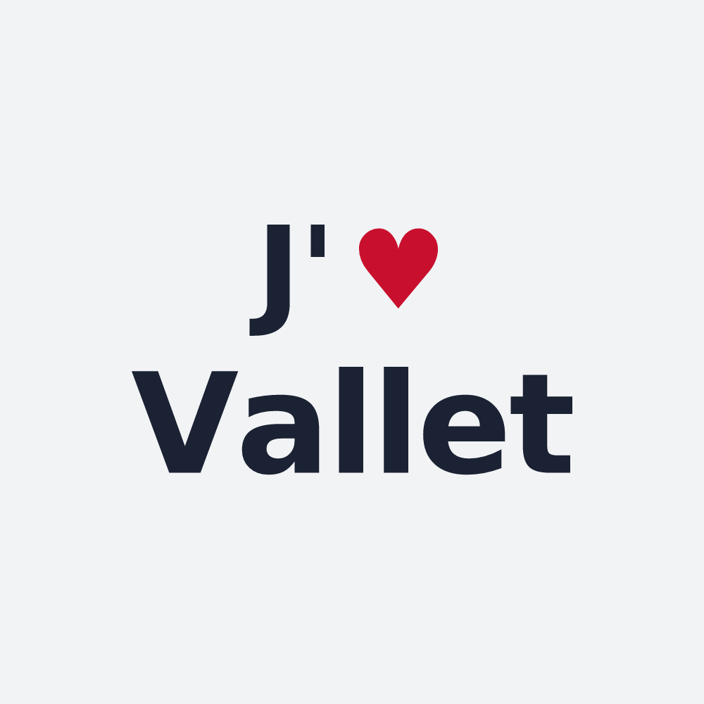 Poster personnalisé Vallet — design J'aime Vallet