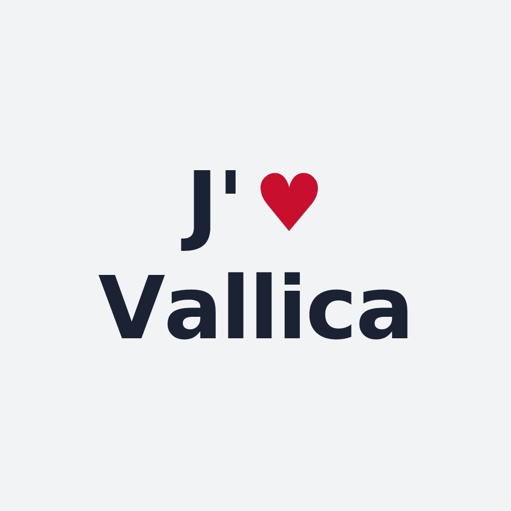 Poster personnalisé Vallica — design J'aime Vallica