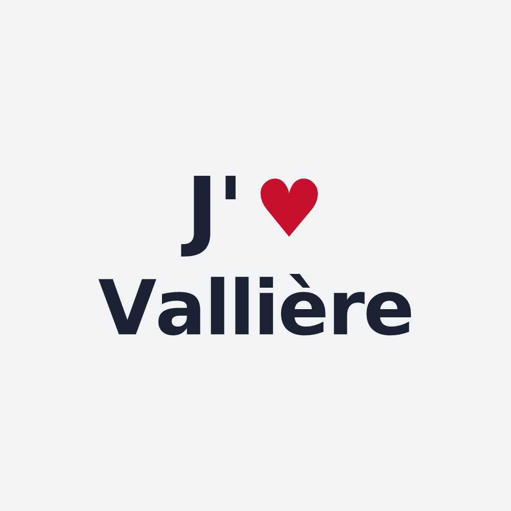 Poster personnalisé Vallière — design J'aime Vallière