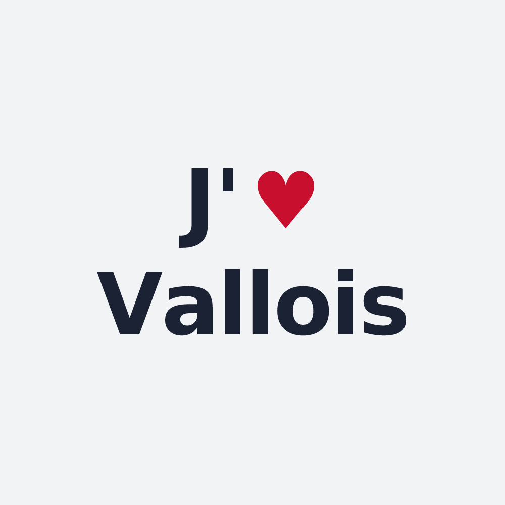 Poster personnalisé Vallois — design J'aime Vallois