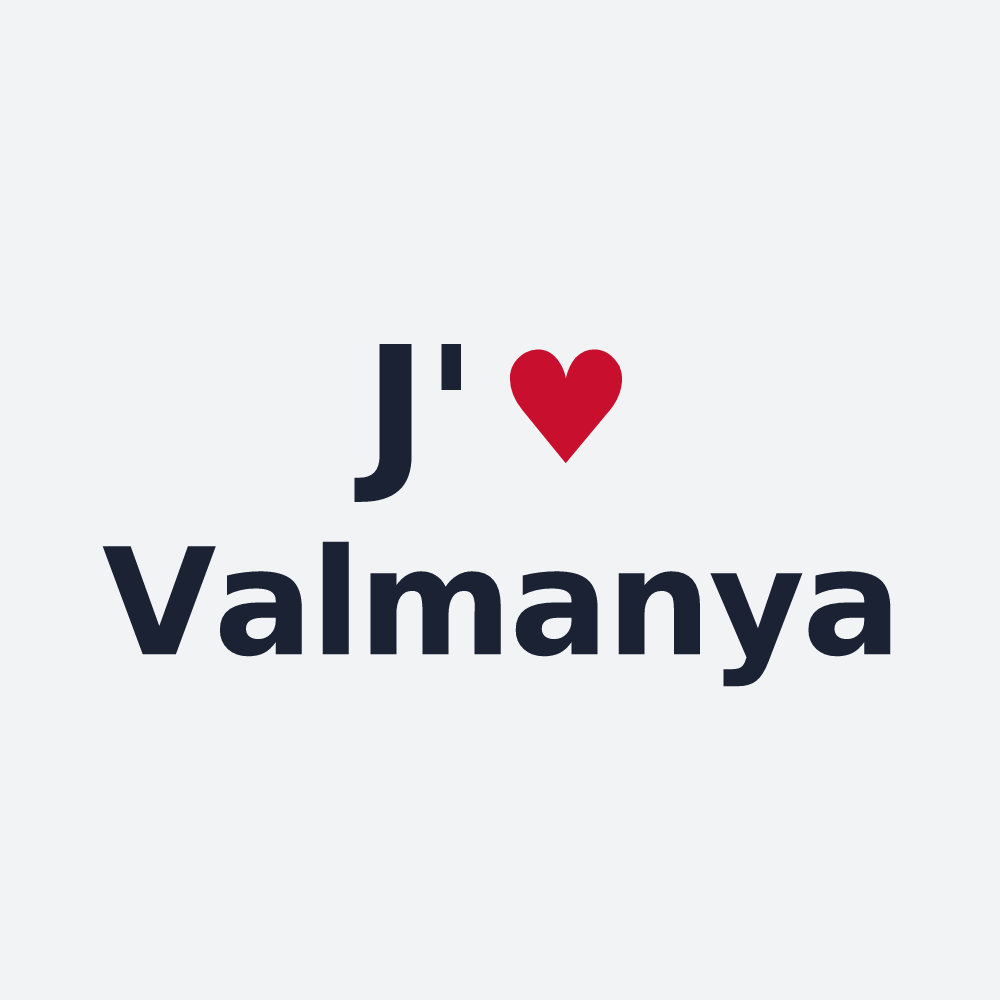 Poster personnalisé Valmanya — design « J'aime Valmanya » imprimé sur le poster