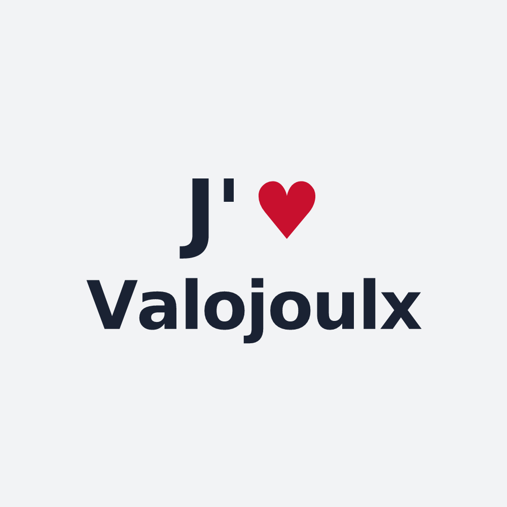 Poster personnalisé Valojoulx — design J'aime Valojoulx