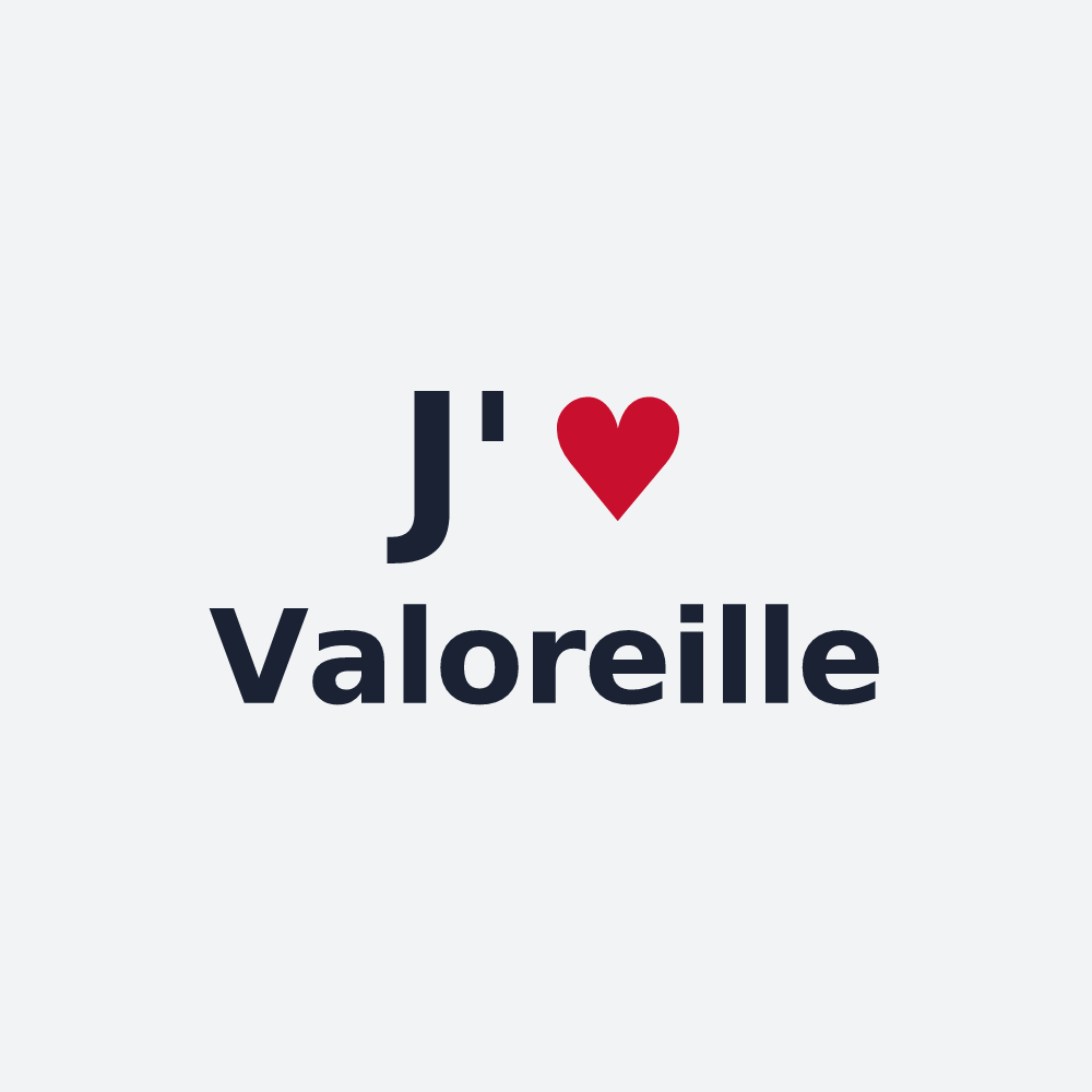Poster personnalisé Valoreille — design J'aime Valoreille