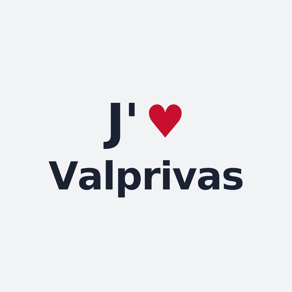 Poster personnalisé Valprivas — design J'aime Valprivas