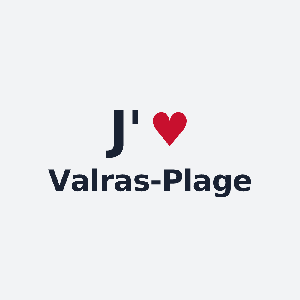 Poster personnalisé Valras-Plage — design J'aime Valras-Plage