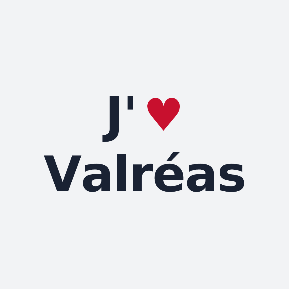 Poster personnalisé Valréas — design J'aime Valréas