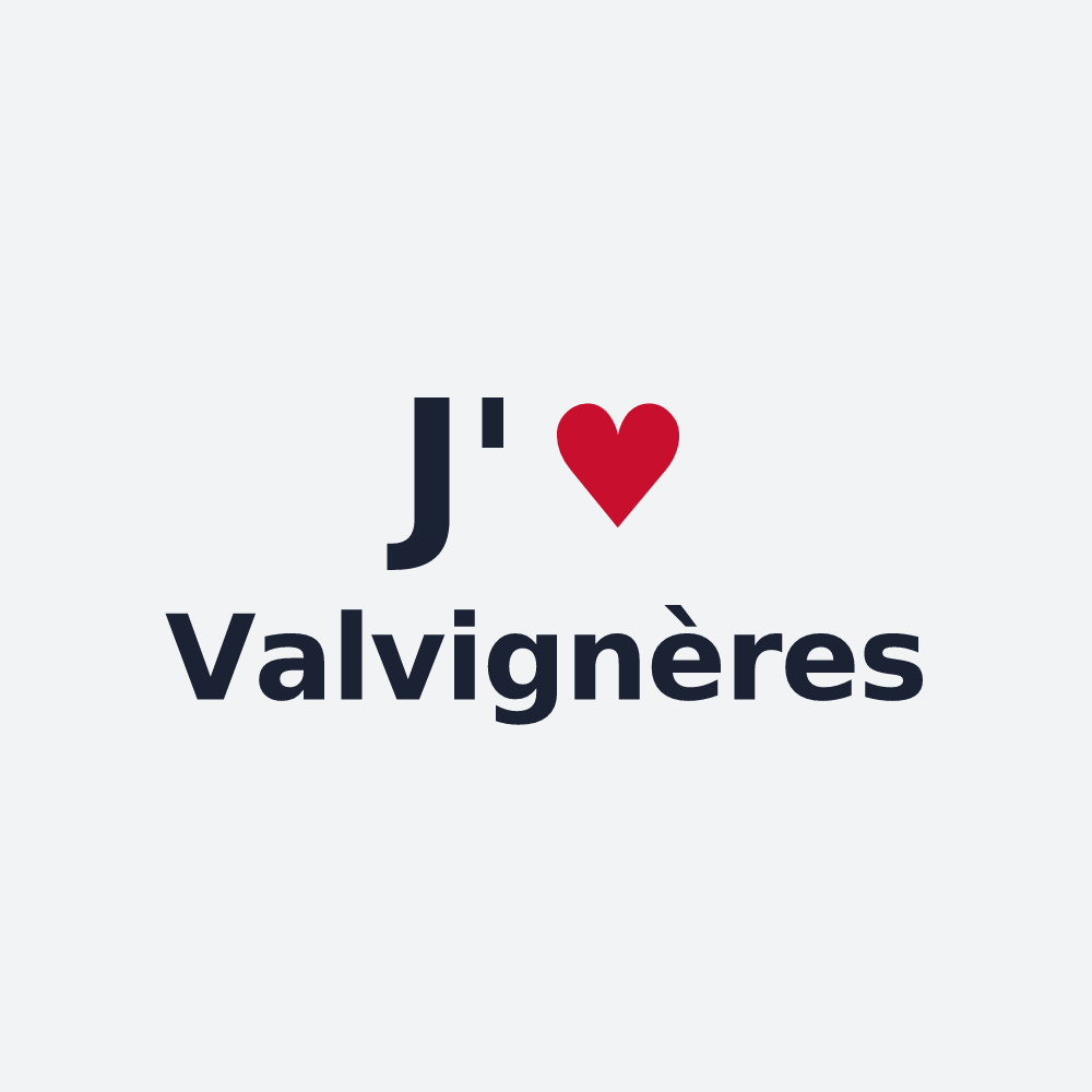 Poster personnalisé Valvignères — design J'aime Valvignères