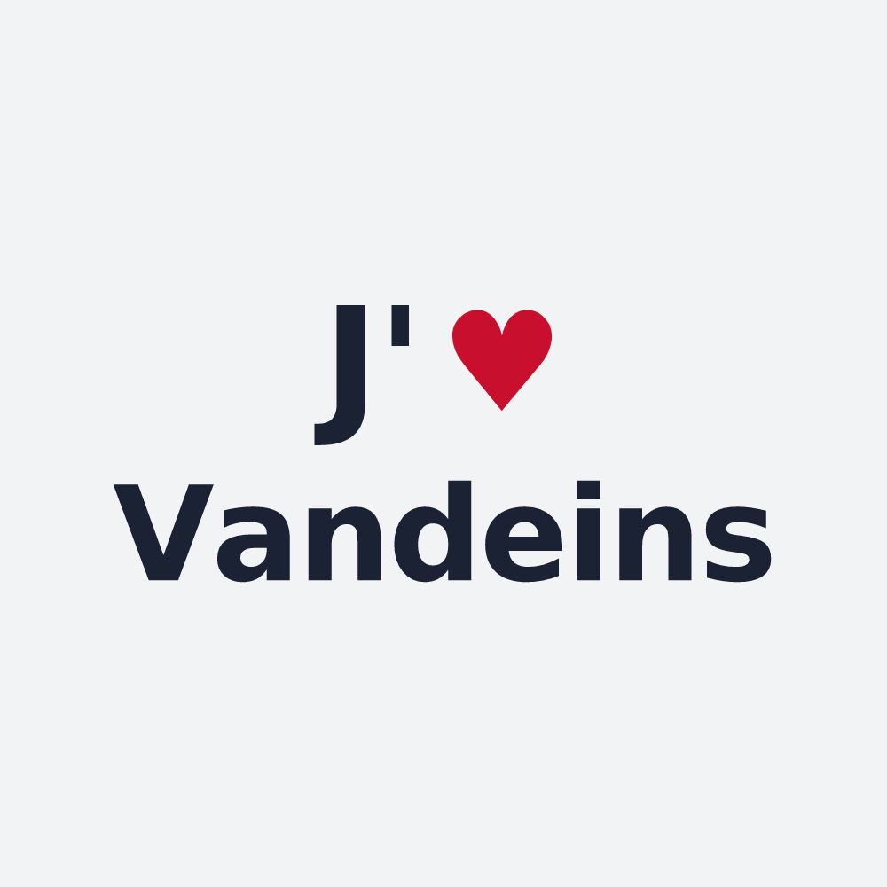 Poster personnalisé Vandeins — design J'aime Vandeins