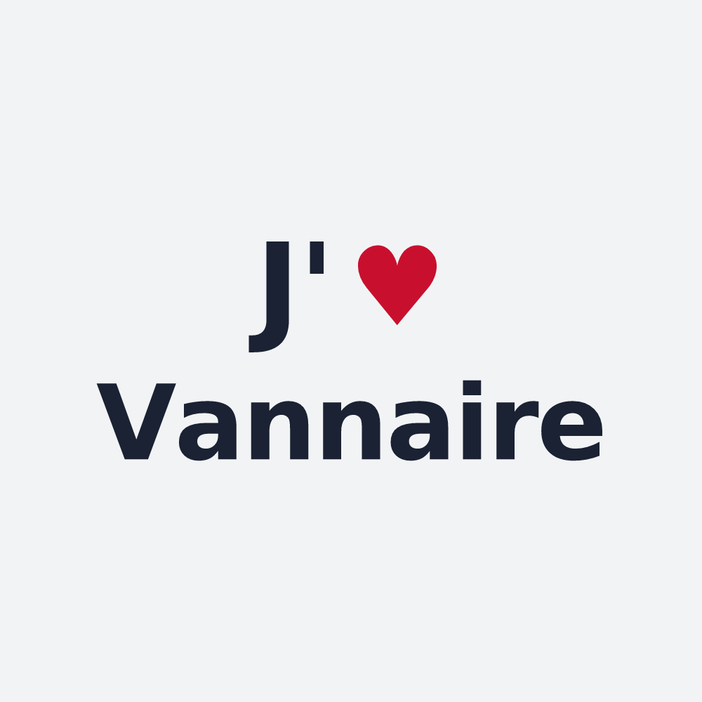 Poster personnalisé Vannaire — design J'aime Vannaire