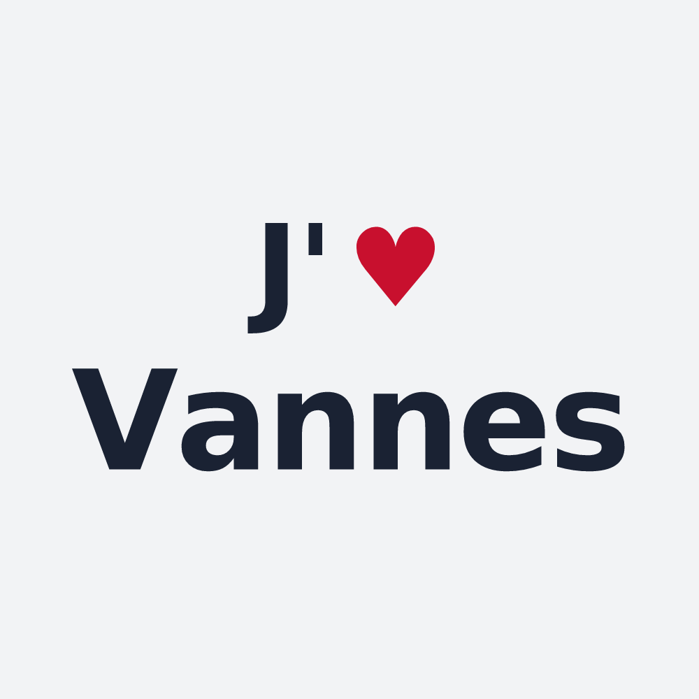 Poster personnalisé Vannes — design J'aime Vannes