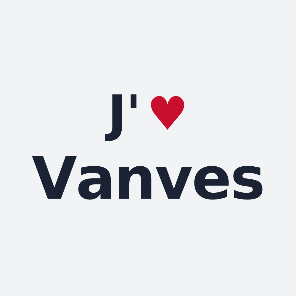 Poster personnalisé Vanves — design J'aime Vanves