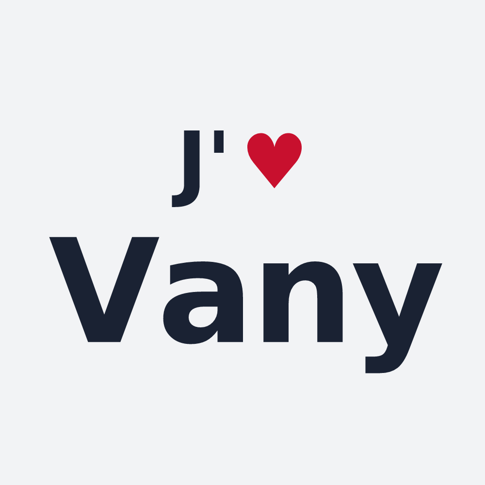 Poster personnalisé Vany — design J'aime Vany