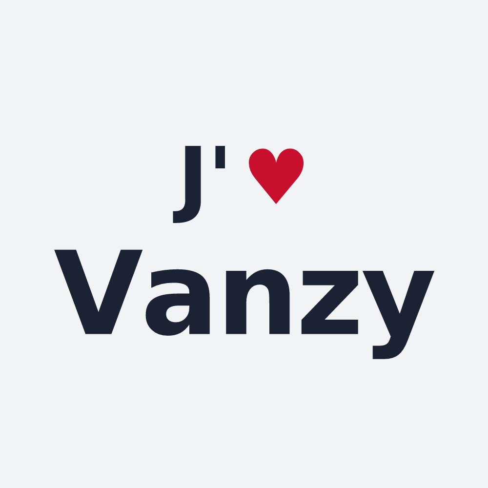 Poster personnalisé Vanzy — design J'aime Vanzy