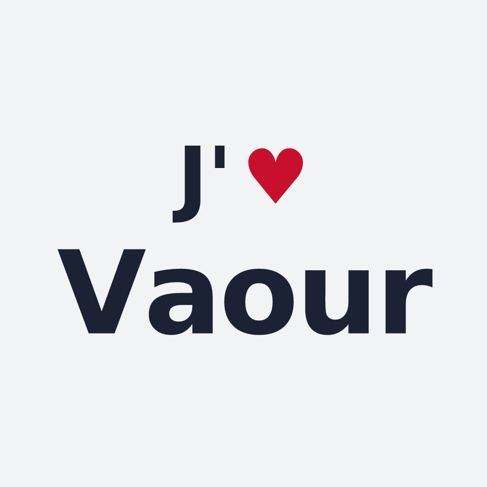Poster personnalisé Vaour — design J'aime Vaour