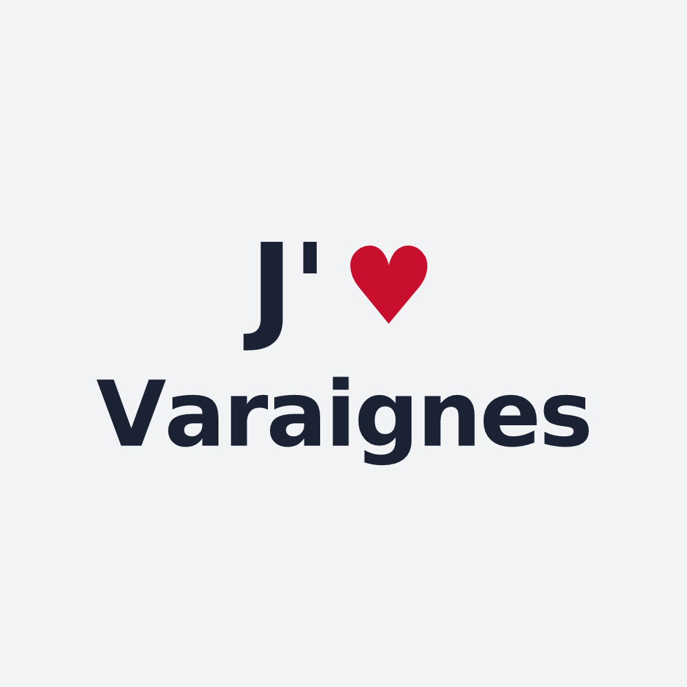 Poster personnalisé Varaignes — design J'aime Varaignes